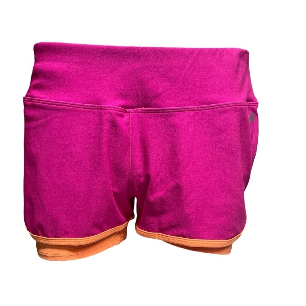 Avia Women's Running Shorts With Inner Bike Liner Pink/ Orange, size M